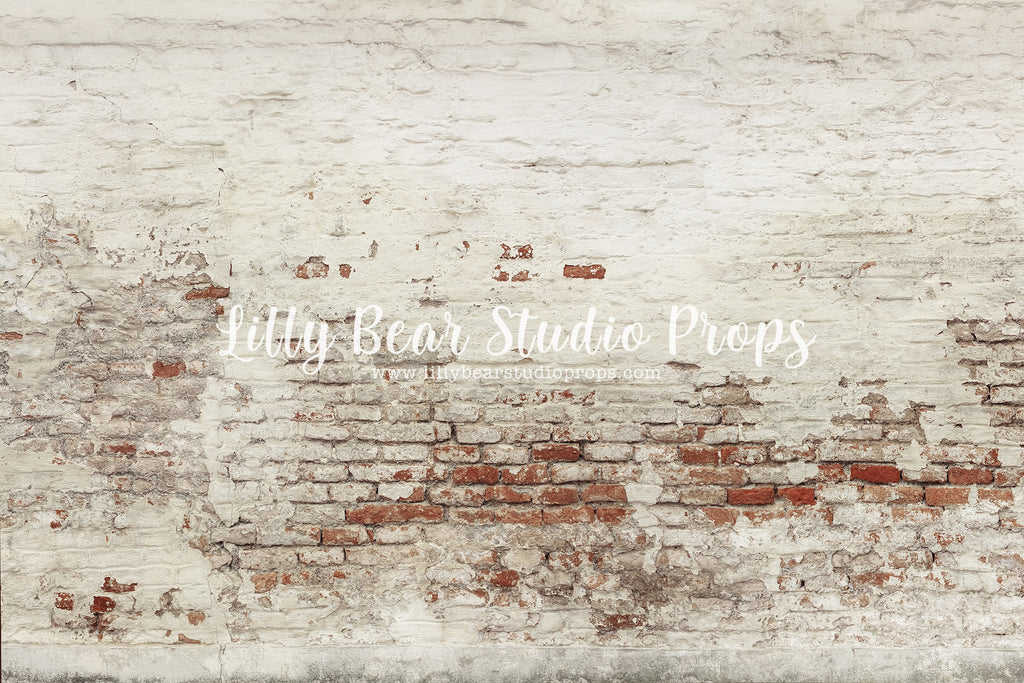 Old Brick Wall by Lilly Bear Studio Props sold by Lilly Bear Studio Props, brick - cream - FABRICS - grunge - Old - old