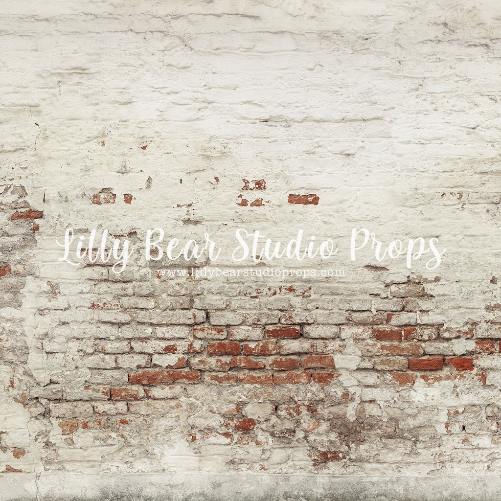 Old Brick Wall by Lilly Bear Studio Props sold by Lilly Bear Studio Props, brick - cream - FABRICS - grunge - Old - old