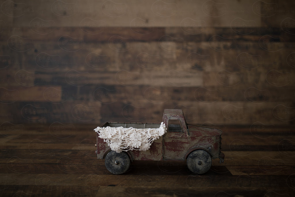 Old Truck with Lace Digital Backdrop - Lilly Bear Studio Props, bowl, brown, digital, newborn digital backdrop, truck, vintage car