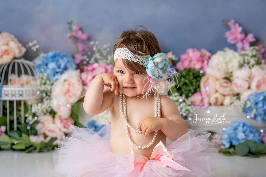 Into The Flowers by Jessica Ruth Photography sold by Lilly Bear Studio Props, fabric - fine art - floral - girls - hand