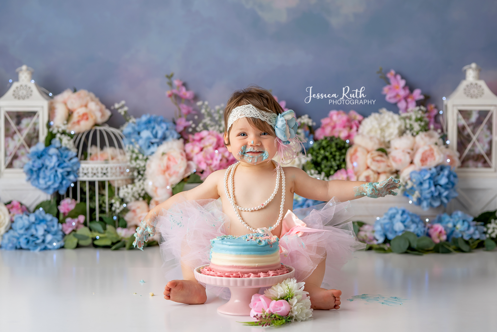 Into The Flowers by Jessica Ruth Photography sold by Lilly Bear Studio Props, fabric - fine art - floral - girls - hand