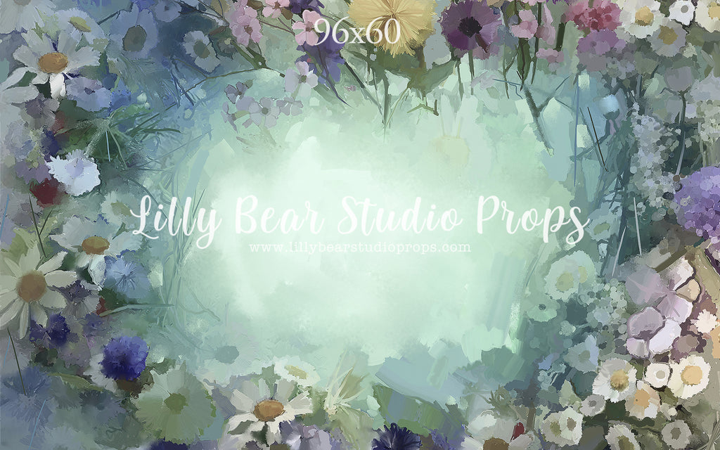Once Upon A Meadow by Lilly Bear Studio Props sold by Lilly Bear Studio Props, blue - FABRICS - field of flowers - flor
