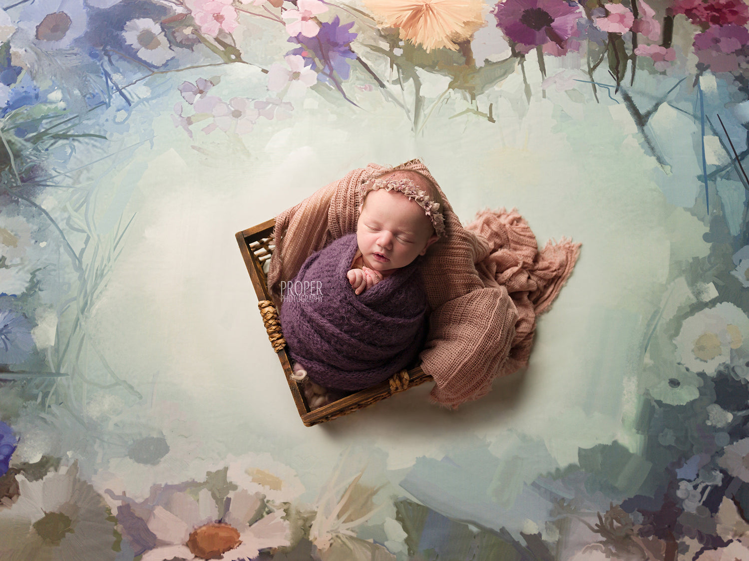 Once Upon A Meadow by Lilly Bear Studio Props sold by Lilly Bear Studio Props, blue - FABRICS - field of flowers - flor