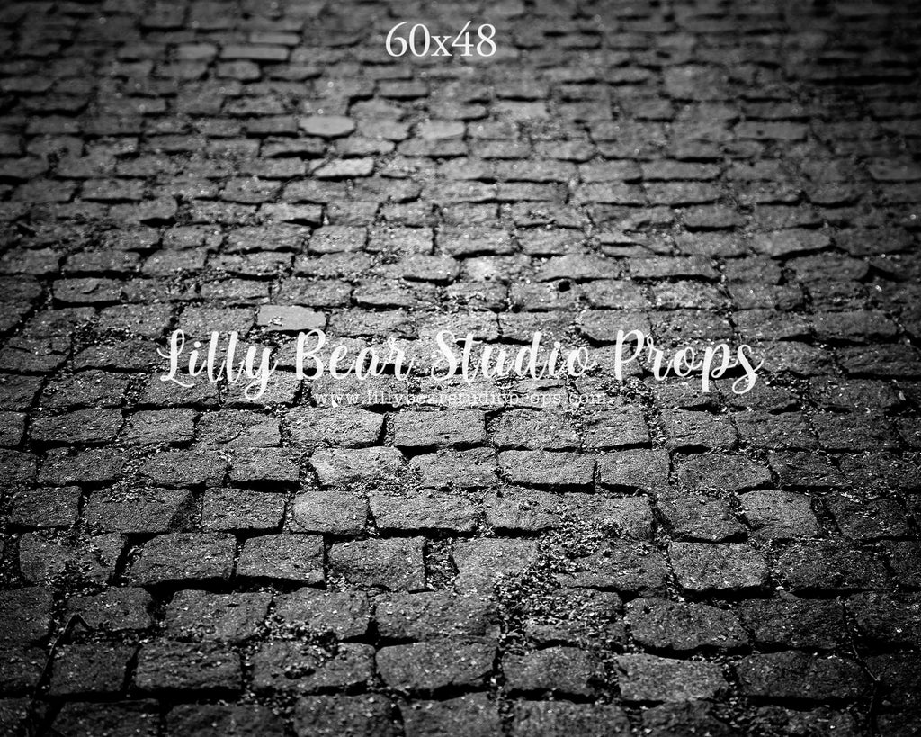 Onyx Cobblestone Floor by Lilly Bear Studio Props sold by Lilly Bear Studio Props, christmas - cobblestone - cobbleston