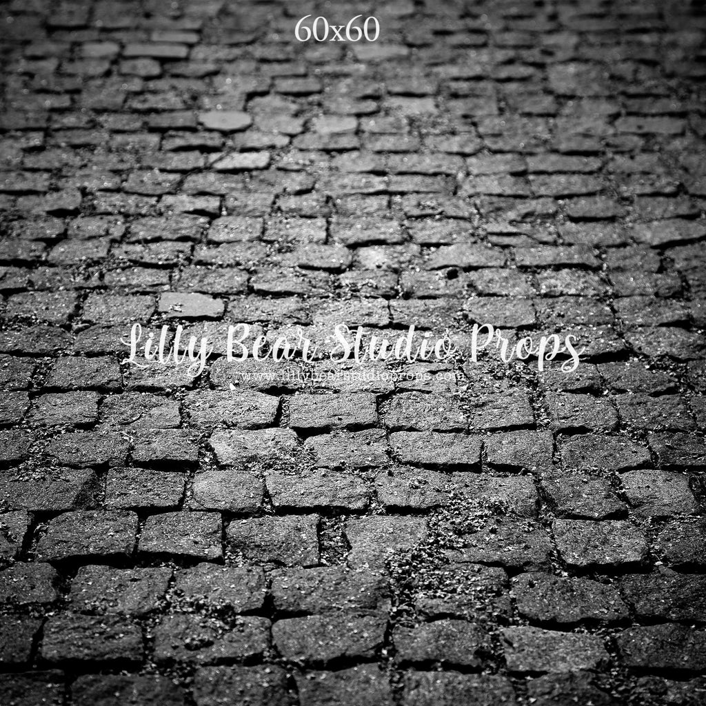 Onyx Cobblestone Floor by Lilly Bear Studio Props sold by Lilly Bear Studio Props, christmas - cobblestone - cobbleston