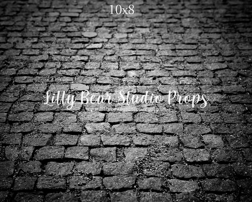 Onyx Cobblestone Floor by Lilly Bear Studio Props sold by Lilly Bear Studio Props, christmas - cobblestone - cobbleston