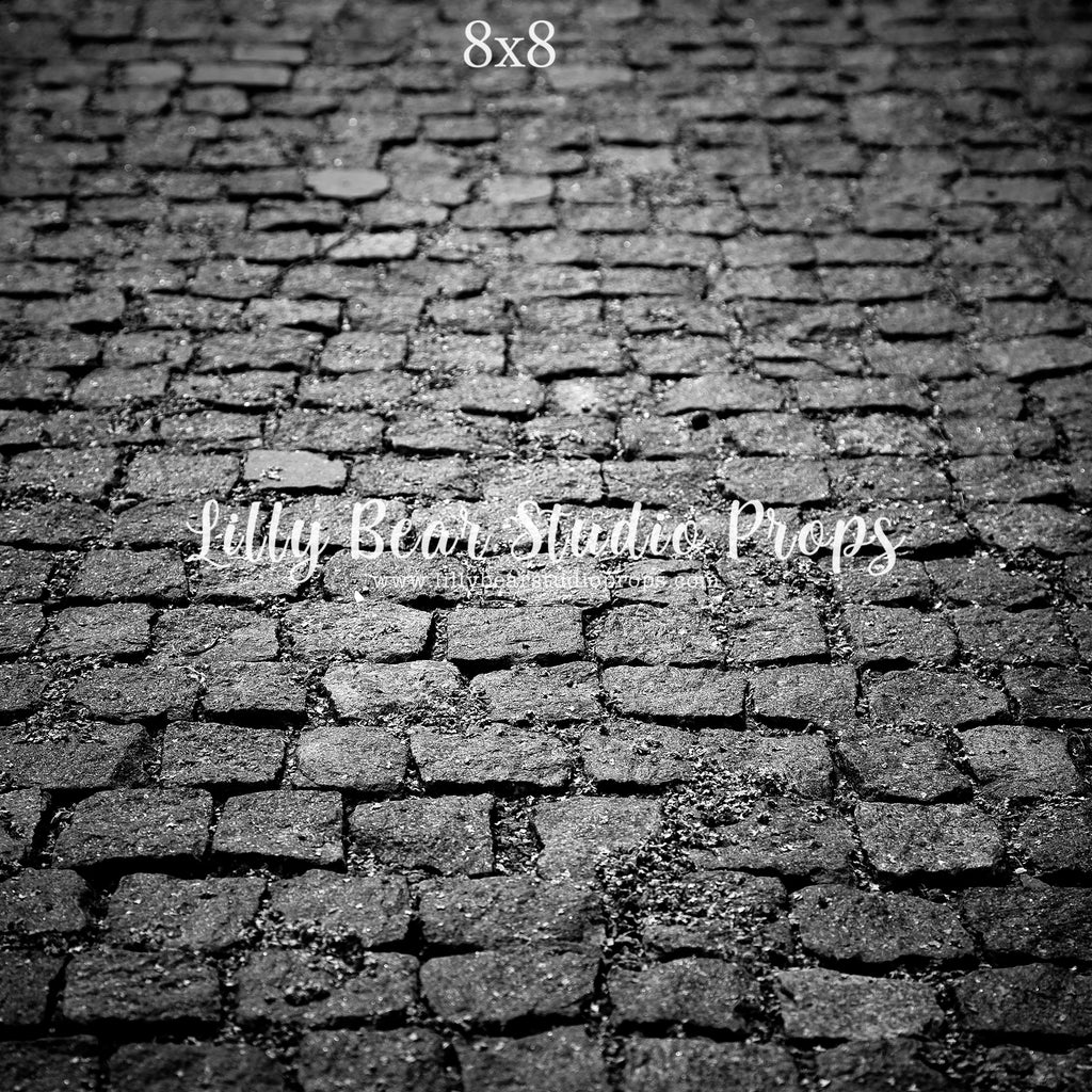 Onyx Cobblestone Floor by Lilly Bear Studio Props sold by Lilly Bear Studio Props, christmas - cobblestone - cobbleston