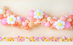 Oopsy Daisy Floral - Lilly Bear Studio Props, blooming flowers, bright flowers, daisy, daisy balloons, daisy floral, daisy flowers, daisy garland, floral, floral arch, floral balloons, pastel, pastel balloon garland, pastel balloons, pastel green, pastel orange, pastel pink