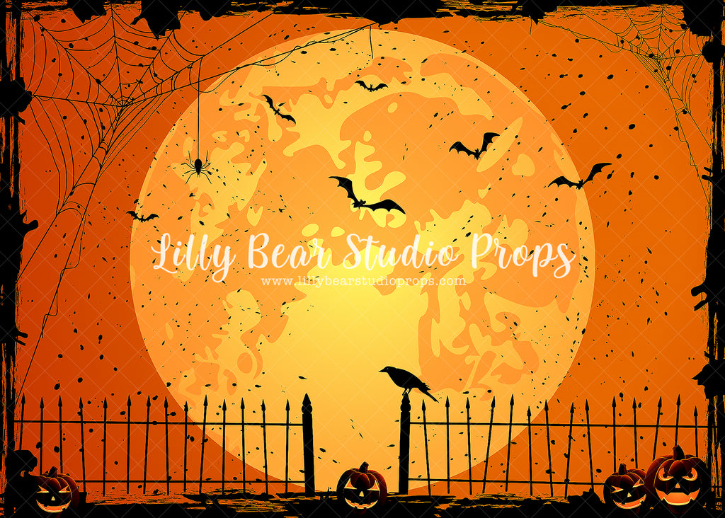 Orange Moon by Lilly Bear Studio Props sold by Lilly Bear Studio Props, bat - bats - black crows - boy pumpkin - candle