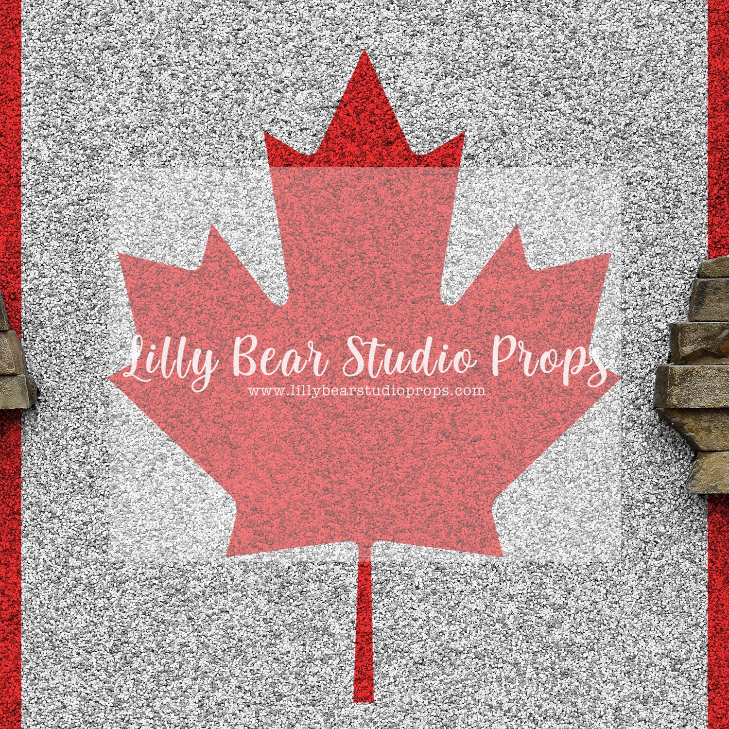Our Home & Native Land - Lilly Bear Studio Props, brick, Brick Wall, canada flag, canada heart, canadian, flag, maple leaf