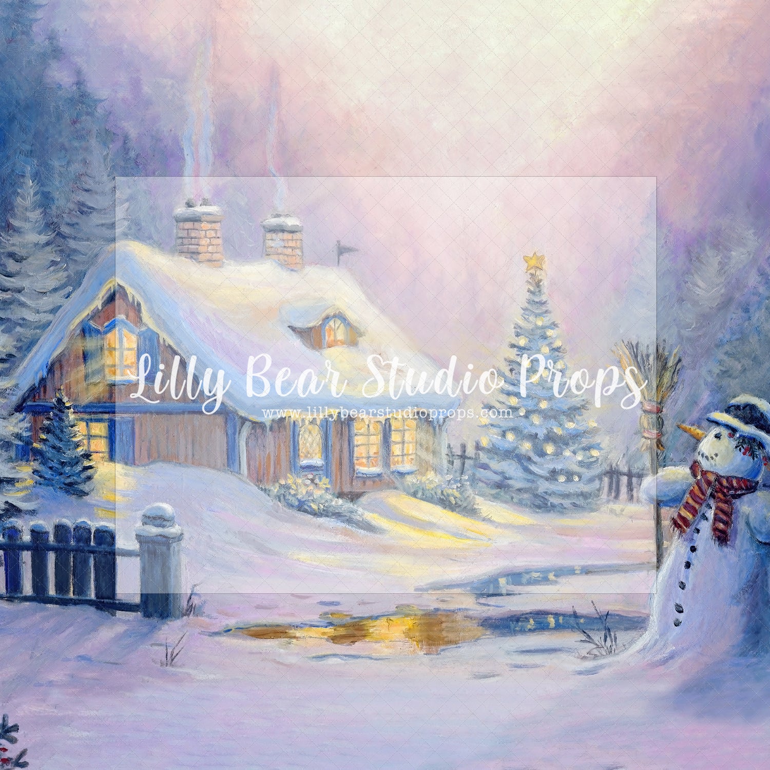 Our Little Christmas House - Lilly Bear Studio Props, christmas, Cozy, Decorated, Festive, Giving, Holiday, Holy, Hopeful, Joyful, Merry, Peaceful, Peacful, Red & Green, Seasonal, Winter, Xmas, Yuletide
