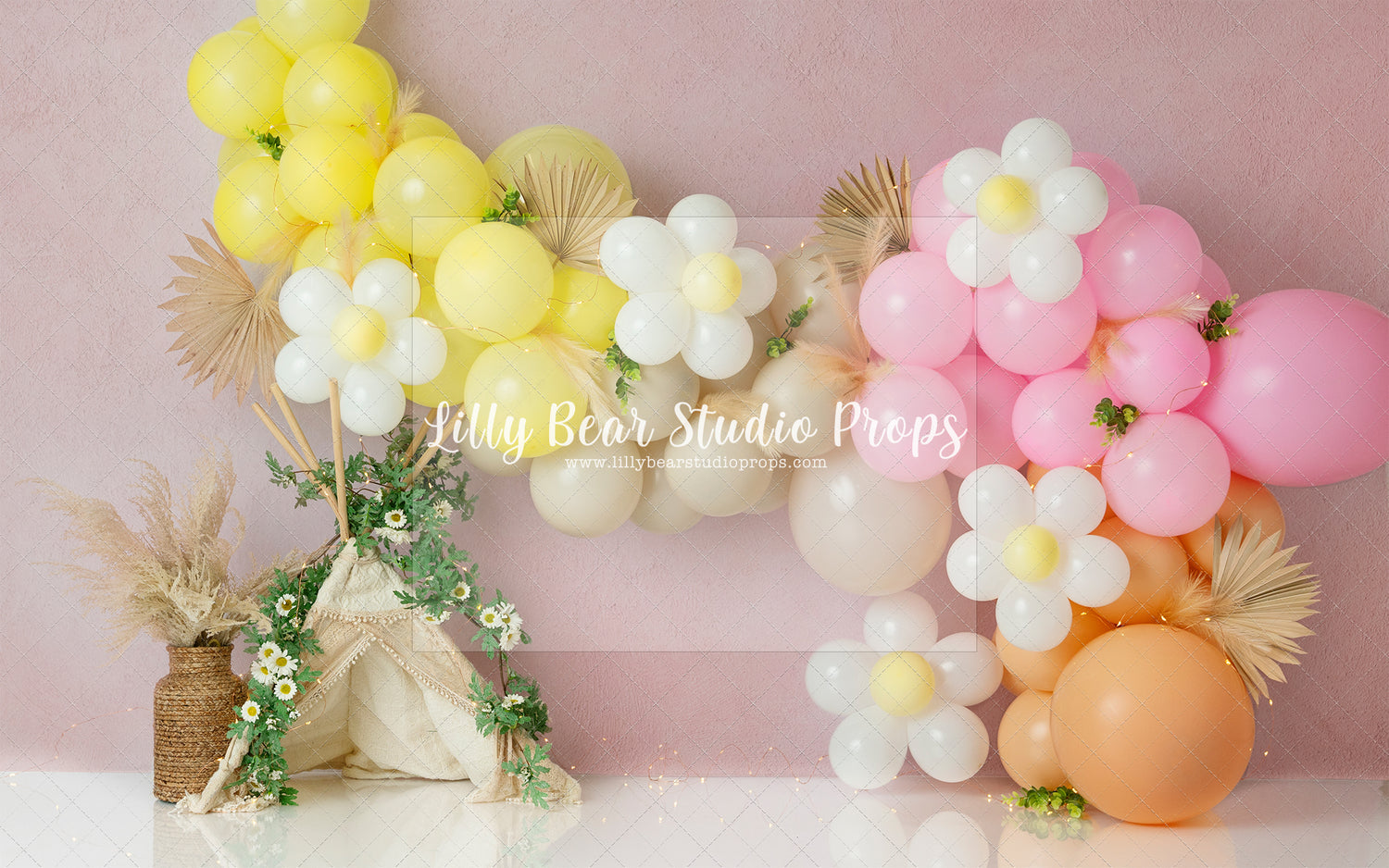 Pink Daisies and Pampas