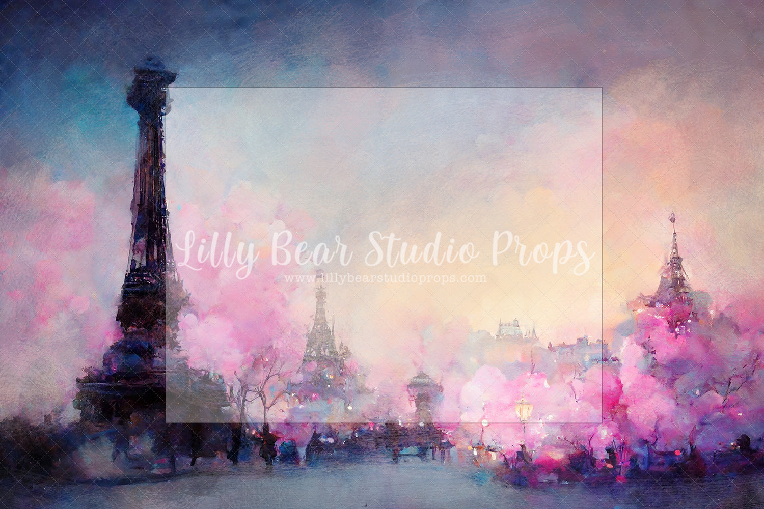 Pink Paris at Night