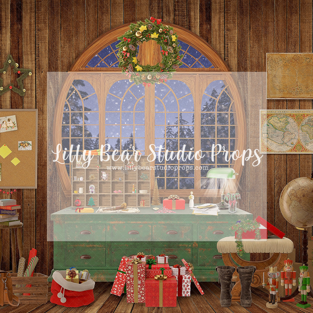 Santa's Toy Table - Lilly Bear Studio Props, christmas, Cozy, Decorated, Festive, Giving, Holiday, Holy, Hopeful, Joyful, Merry, Peaceful, Peacful, Red & Green, Seasonal, Winter, Xmas, Yuletide