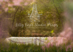Princess Chandelier - Lilly Bear Studio Props, chandelier, crystal chandelier, Disney princess, FABRICS, flower garden, flowers, forest, garden, grass, green grass, little princess, pretty little princess, princess and the frog, trees