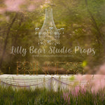 Princess Chandelier - Lilly Bear Studio Props, chandelier, crystal chandelier, Disney princess, FABRICS, flower garden, flowers, forest, garden, grass, green grass, little princess, pretty little princess, princess and the frog, trees