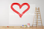 Paint Brush Heart - Lilly Bear Studio Props, all my heart, balloon hearts, be still my heart, candy hearts, cupid, FABRICS, girl, girls, heart, heart flowers, heart love, heart of gold, hearts, hearts and arrows, hearts bokeh, i love you, love, love is in the air, love shop, love wall, pastel hearts, pattern hearts, pink, pink balloon heart, pink heart, pink heart wall, pink hearts, valentine, valentines, valentines balloons, valentines day