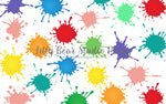 Paint Splatter by Lilly Bear Studio Props sold by Lilly Bear Studio Props, blue - blue floral - candyfloss - fabric - F