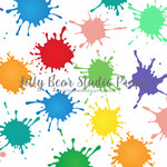 Paint Splatter by Lilly Bear Studio Props sold by Lilly Bear Studio Props, blue - blue floral - candyfloss - fabric - F
