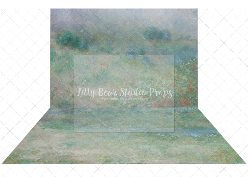 Painted Fields Combo - Lilly Bear Studio Props, black fireplace, bohemian christmas, bohemian fireplace, bohemian mantel, boho, boho christmas, boho holiday, boho mantel, christmas, christmas mantel, christmas village, evergreen trees, evergreens, Fabric, fireplace, holiday, holiday christmas, mantel, Pampas, pine trees, white christmas, white holiday, Wrinkle Free Fabric