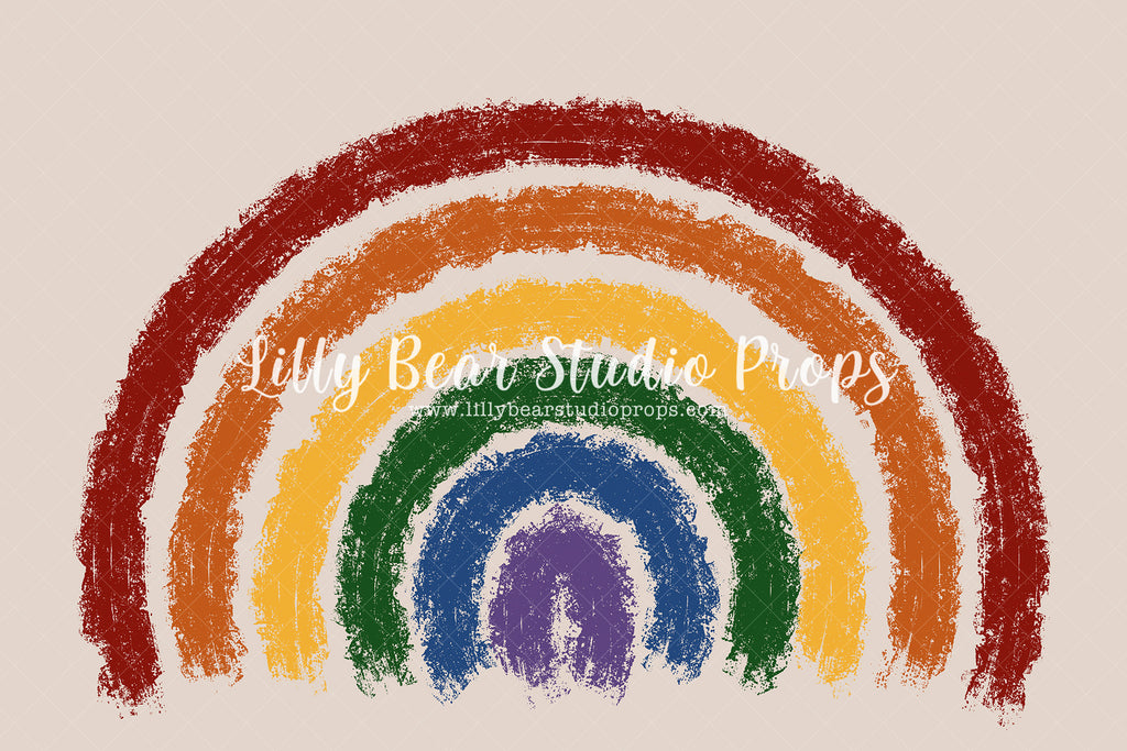 Painted Rainbow - Lilly Bear Studio Props, colourful rainbow, colours of the rainbow, Scandinavian rainbow, spring rainbow