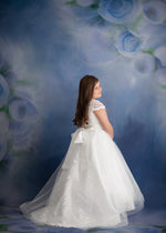 Elizabeth by Jessica Ruth Photography sold by Lilly Bear Studio Props, fabric - fine art - floral - girls - hand painte