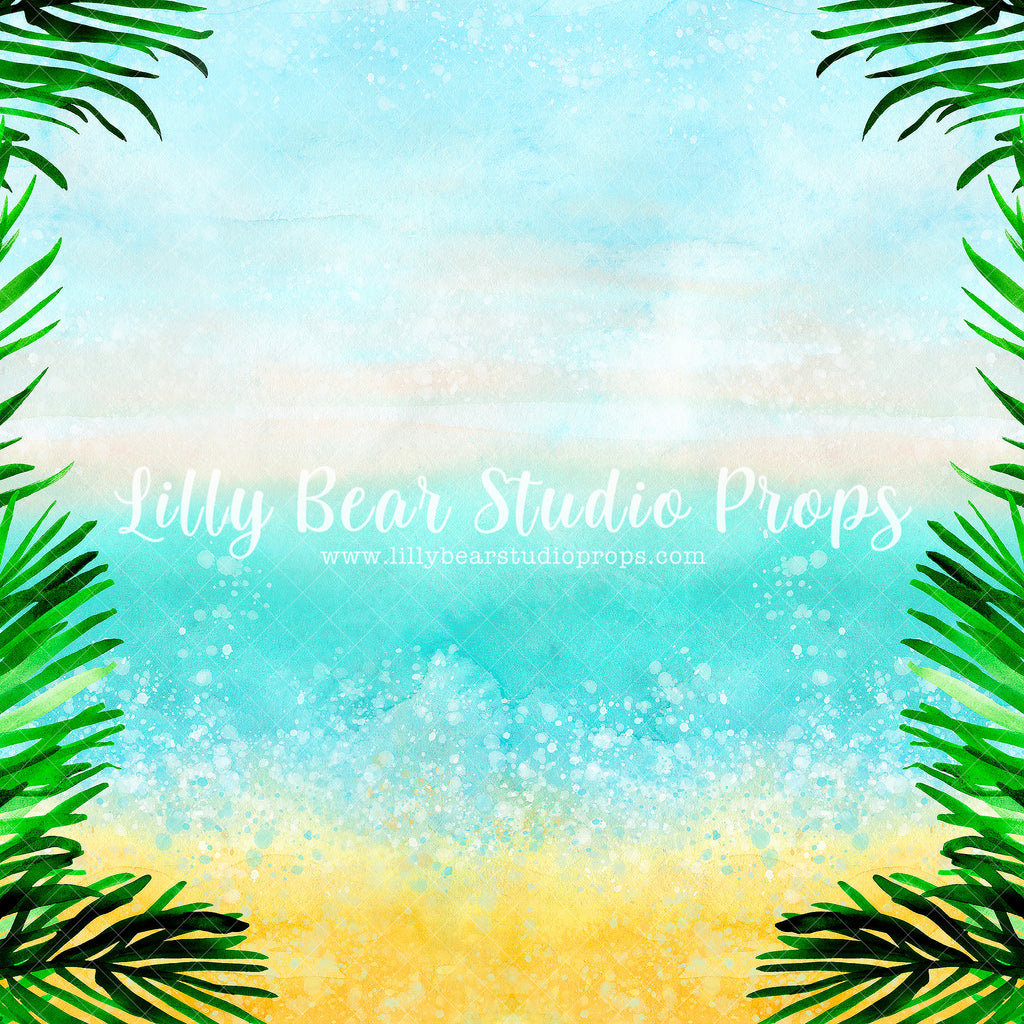 Palm Beach - Lilly Bear Studio Props, beach, dessert island, FABRICS, island, sand, water