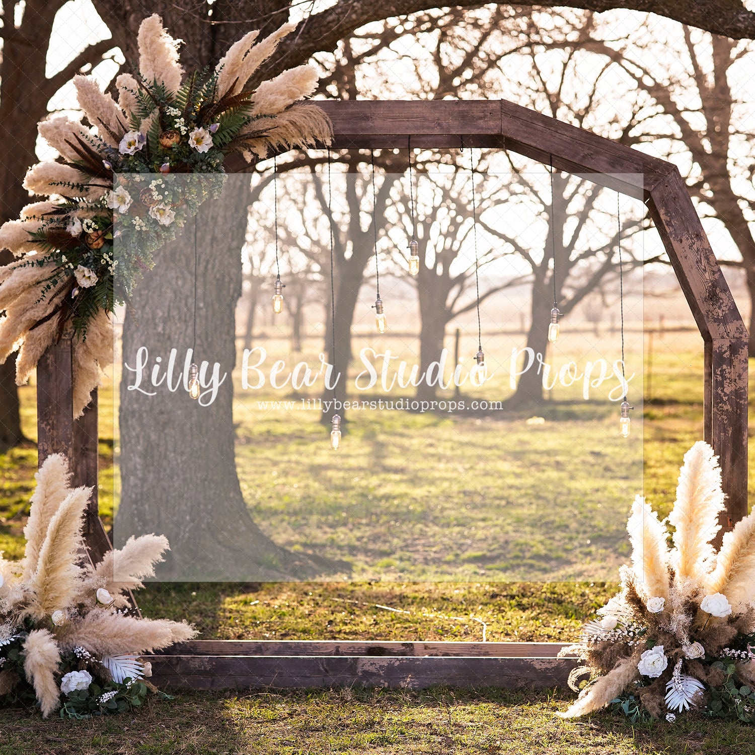 Pampas Arbour - Lilly Bear Studio Props, arbour, bohemian, bohemian arbour, bohemian arch, boho, boho arch, boho chic, boho garden, boho greenery, boho wood, floral boho, pampas, spring, spring arbour, spring boho