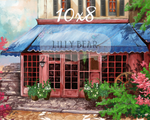 Paris Cafe by Lilly Bear Studio Props sold by Lilly Bear Studio Props, cafe - FABRICS - floral shop - little shop - par