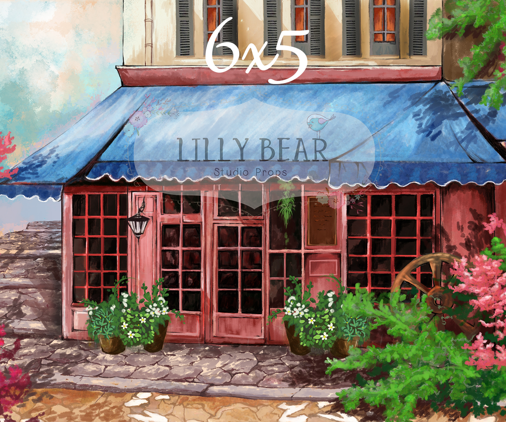 Paris Cafe by Lilly Bear Studio Props sold by Lilly Bear Studio Props, cafe - FABRICS - floral shop - little shop - par