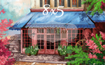 Paris Cafe by Lilly Bear Studio Props sold by Lilly Bear Studio Props, cafe - FABRICS - floral shop - little shop - par