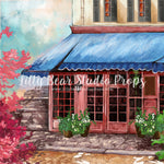 Paris Cafe by Lilly Bear Studio Props sold by Lilly Bear Studio Props, cafe - FABRICS - floral shop - little shop - par
