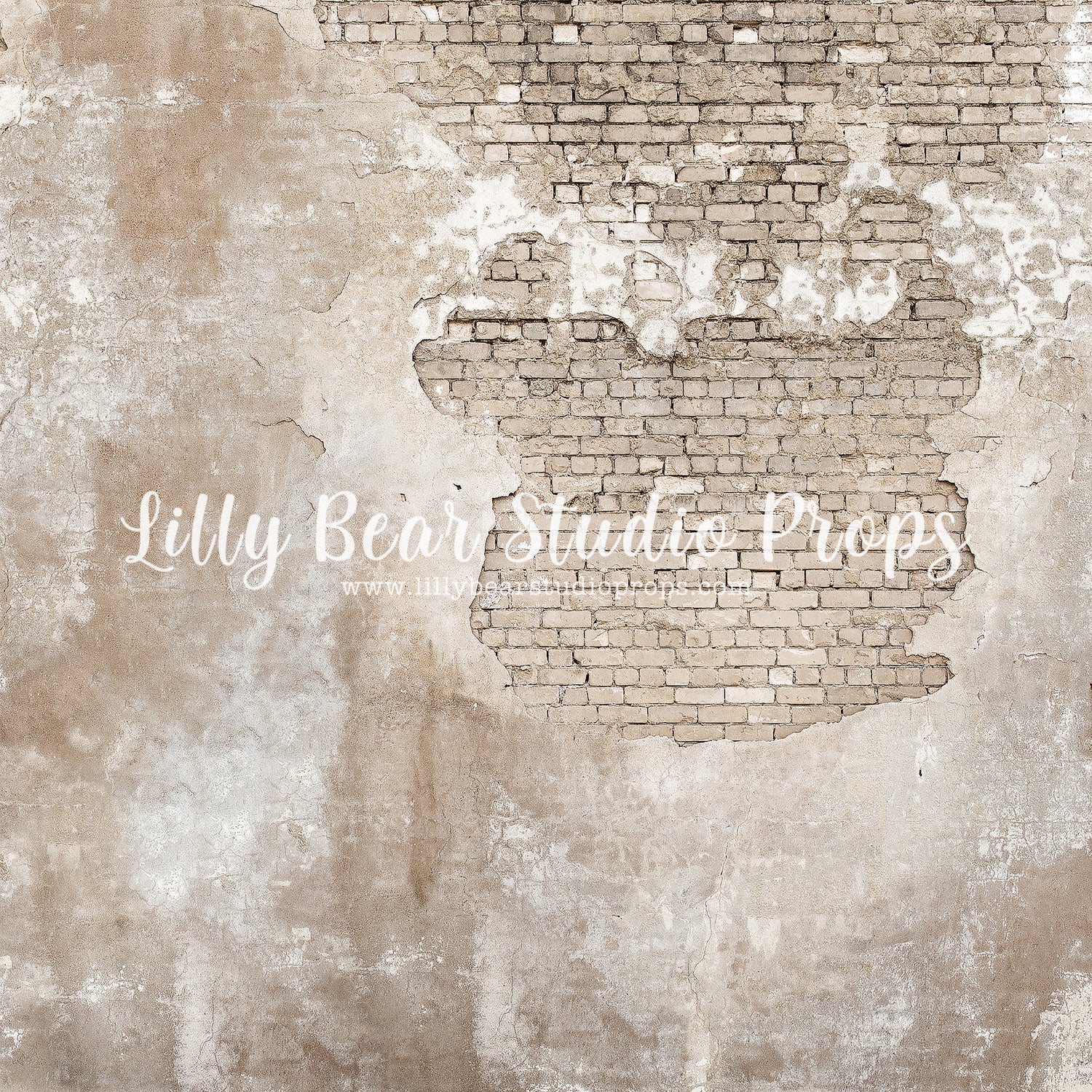 Parisian Brick Wall by Lilly Bear Studio Props sold by Lilly Bear Studio Props, brick - Brick Wall - cracked brick - cr
