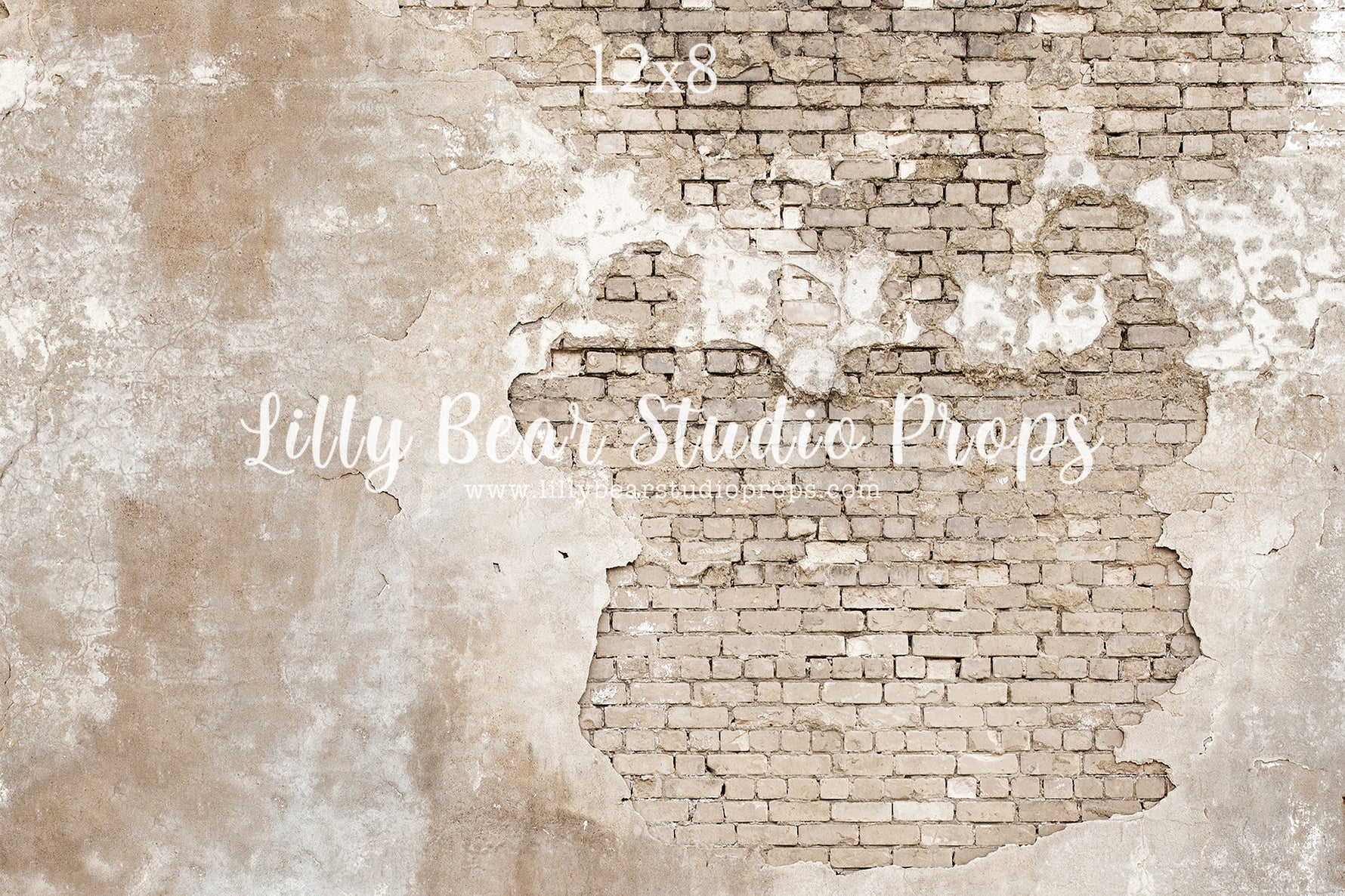 Parisian Brick Wall by Lilly Bear Studio Props sold by Lilly Bear Studio Props, brick - Brick Wall - cracked brick - cr