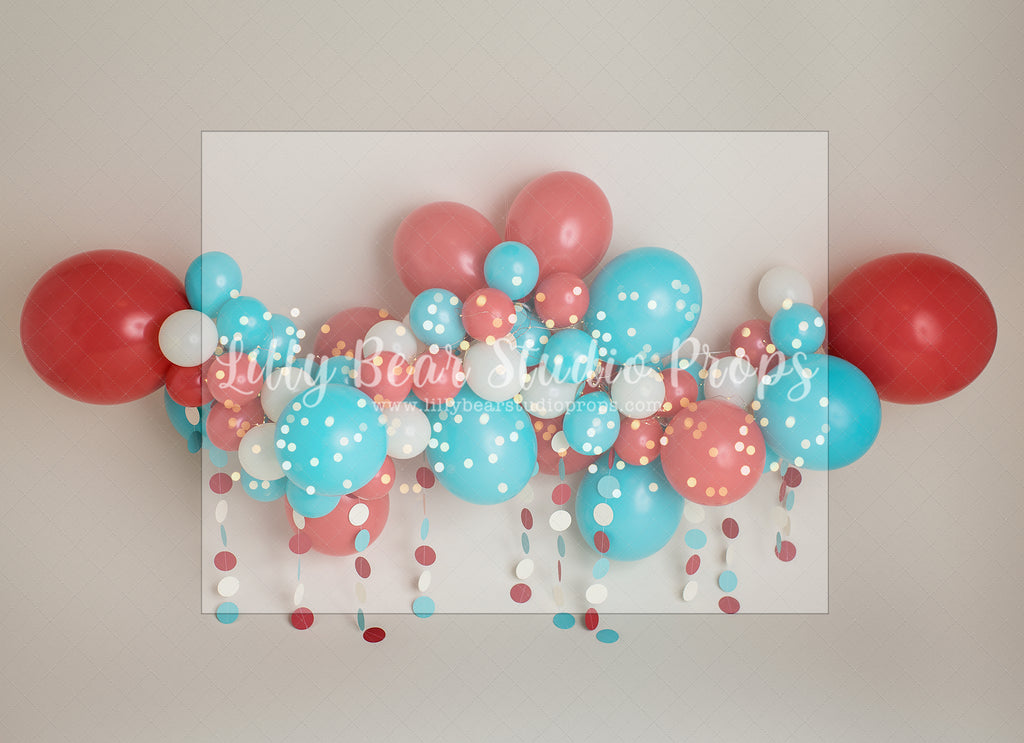 Party Fest by E Newton - Lilly Bear Studio Props, 4th of july, blue and red, July 4th, party balloons