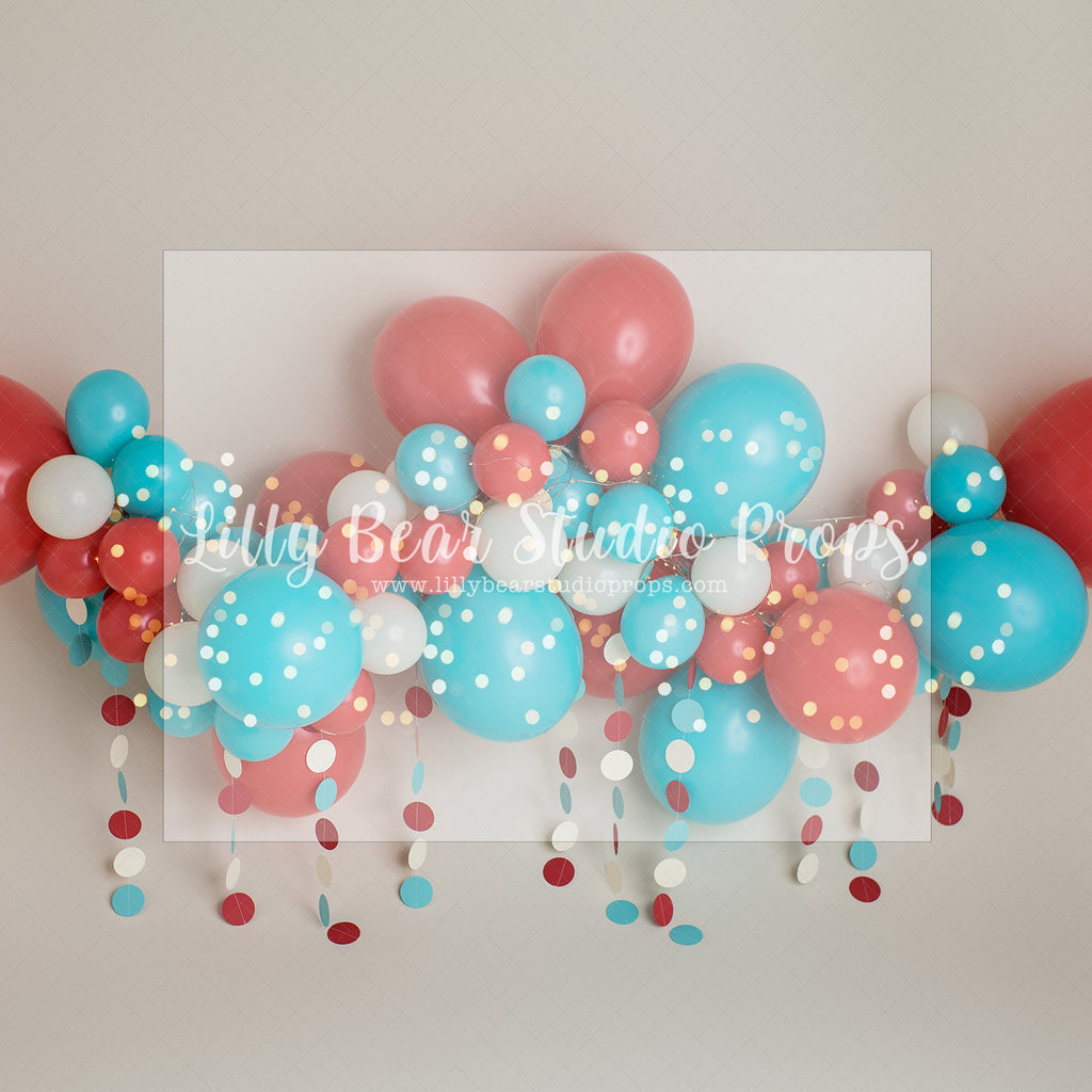 Party Fest by E Newton - Lilly Bear Studio Props, 4th of july, blue and red, July 4th, party balloons