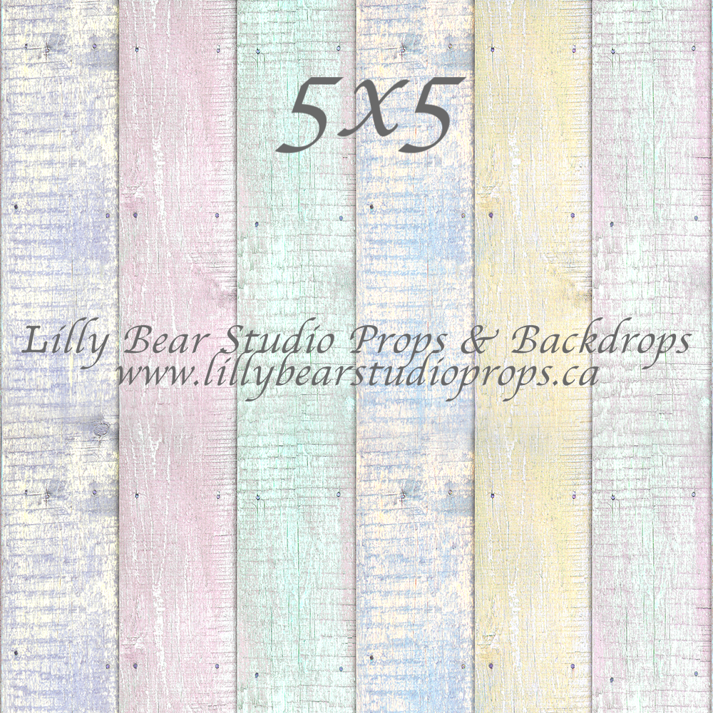 Pastel Chalk Vertical Wood Planks Neoprene - Lilly Bear Studio Props, barn, barn wood, blue, dark wood, easter, FLOORS, girl, girls, green, LB Pro, pastel, pink, pro floor, pro floordrop, rustic wood, wood, yellow