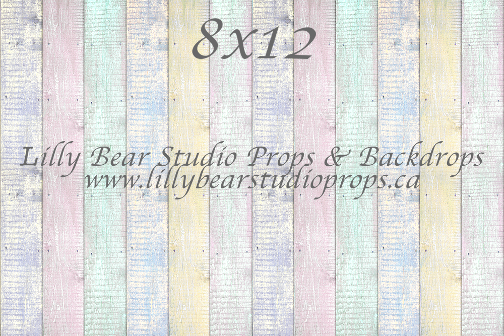 Pastel Chalk Vertical Wood Planks Floor - Lilly Bear Studio Props, FABRICS, FLOORS, mat floors