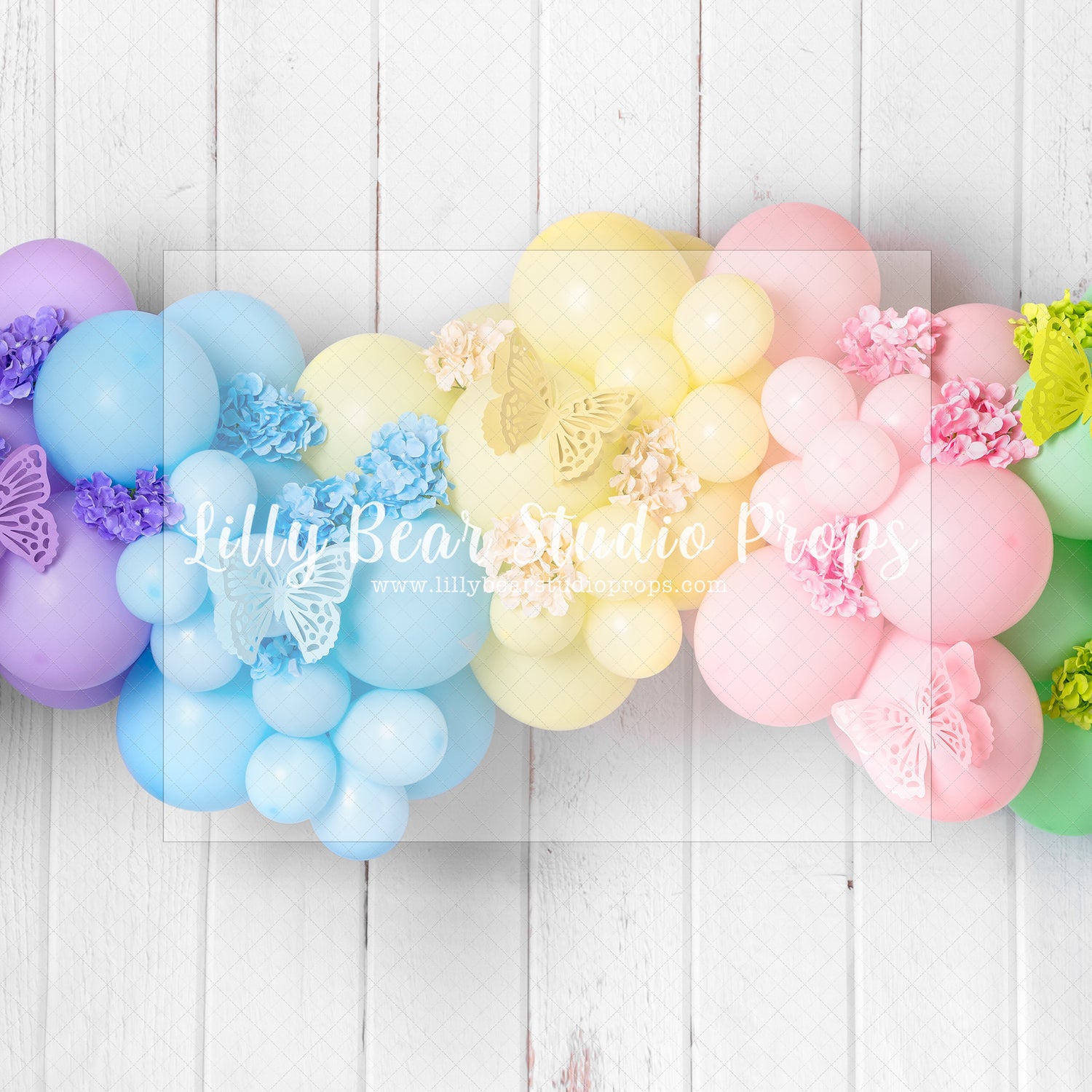 Pastel Butterfly Balloons - Lilly Bear Studio Props, balloon, balloon chic, balloon garland, balloons, cake smash, clouds, FABRICS, galaxy, galaxy space, girl, glitter unicorn, magic, magic unicorn, metallic balloon, mint, pastel, pink, pink unicorn, pretty cake smash, space, star, stars, unicorn, unicorn land, unicorn party