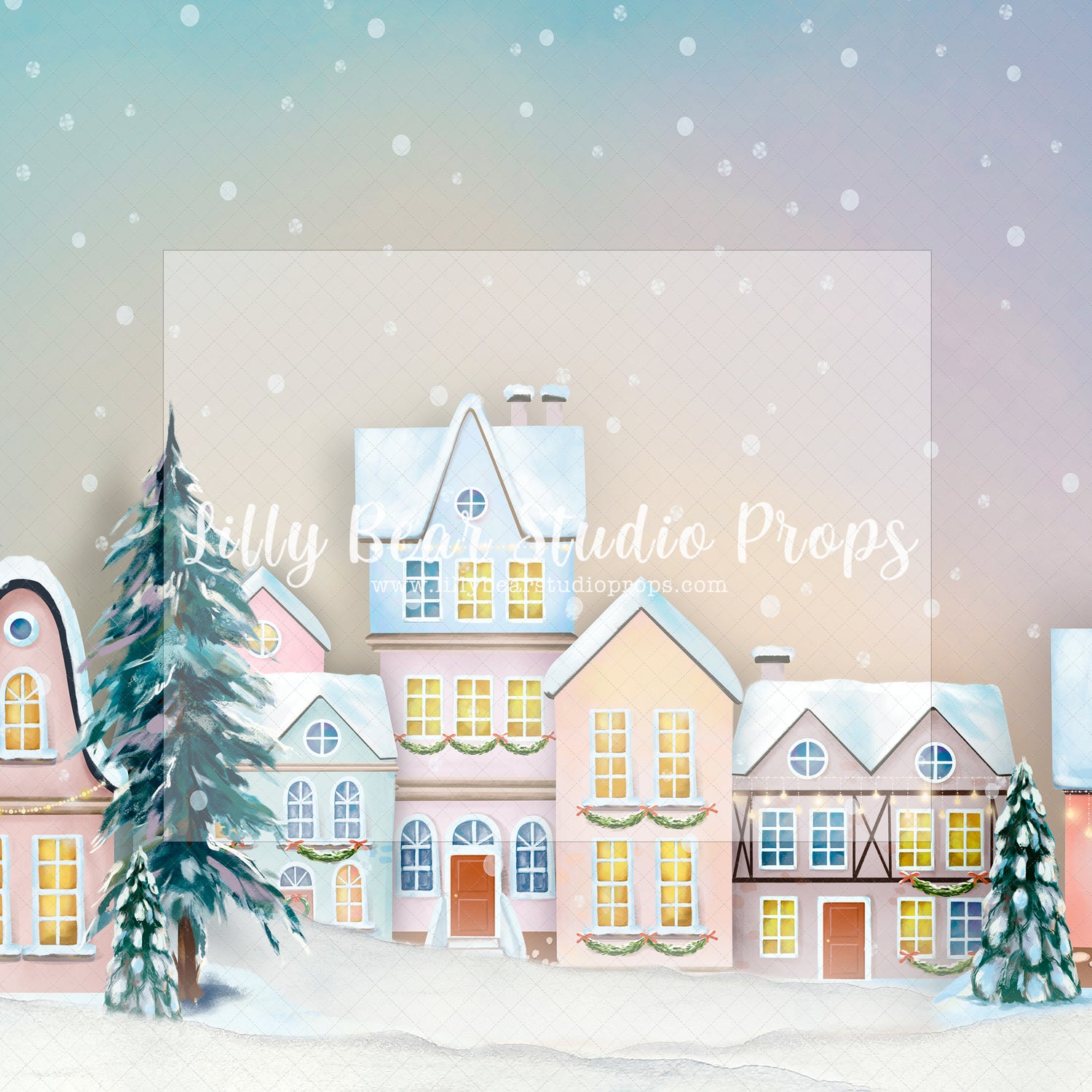 Pastel Christmas Village