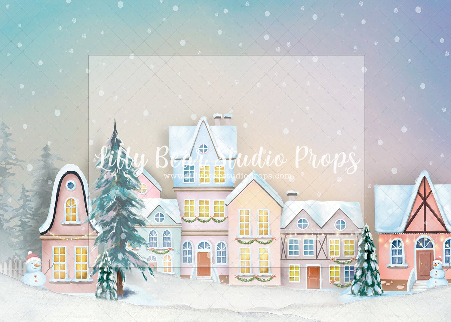 Pastel Christmas Village