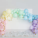 Pastel Rainbow Bright Star by E Newton - Lilly Bear Studio Props, balloon rainbow, colourful rainbow, colours of the rainbow, over the rainbow, pastel, pastel balloon garland, pastel balloon wall, pastel garland, pastel rainbow, primary balloon garland, primary colours, rainbow, rainbow balloon, rainbow balloons, rainbow garland, rainbows, somewhere over the rainbow