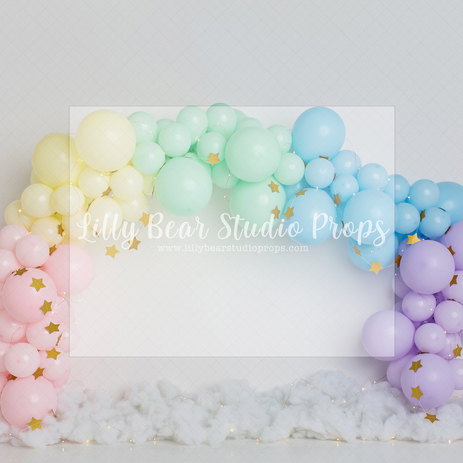 Pastel Rainbow Bright Star by E Newton - Lilly Bear Studio Props, balloon rainbow, colourful rainbow, colours of the rainbow, over the rainbow, pastel, pastel balloon garland, pastel balloon wall, pastel garland, pastel rainbow, primary balloon garland, primary colours, rainbow, rainbow balloon, rainbow balloons, rainbow garland, rainbows, somewhere over the rainbow