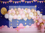 A Very Starry Night - Lilly Bear Studio Props, balloon, balloon arch, boys, clouds, clouds and stars, galaxy space, gold star, gold stars, hand painted, little stars, marquee stars, moon and stars, moon stars, night sky, pink and blue, pink and gold, pink and gold balloons, pink and gold garland, shimmer stars, sky, space and stars, stardust, stars, twinkle lights, twinkle twinkle, twinkle twinkle little star, white and gold, white and gold balloons, white balloon garland