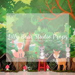 Friendly Forest Friends - Lilly Bear Studio Props, aftrican lion safari, baby deer, bear, bears, bunny, deer, deer one, deers, forest animals, fox, into the wild, jungle safari party, little wild one, raccoon, teddy bear, teddy bears, where the wild things are, wild, wild animal, wild animals, wild jungle, wild little one, wild one, wild one girl, wild things, woodland, woodland animals, woodland creatures, woodland forest, woodland friends
