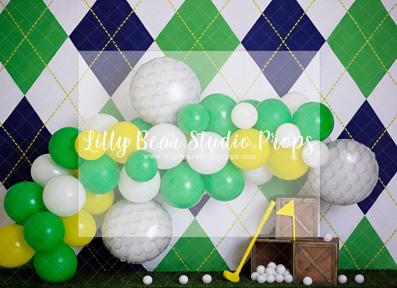 I'll Meet You On The Green - Lilly Bear Studio Props, golf, golf balls, golf cart, golf club, golf country club, golf course, golf driver, golf shoes, golf star, putter