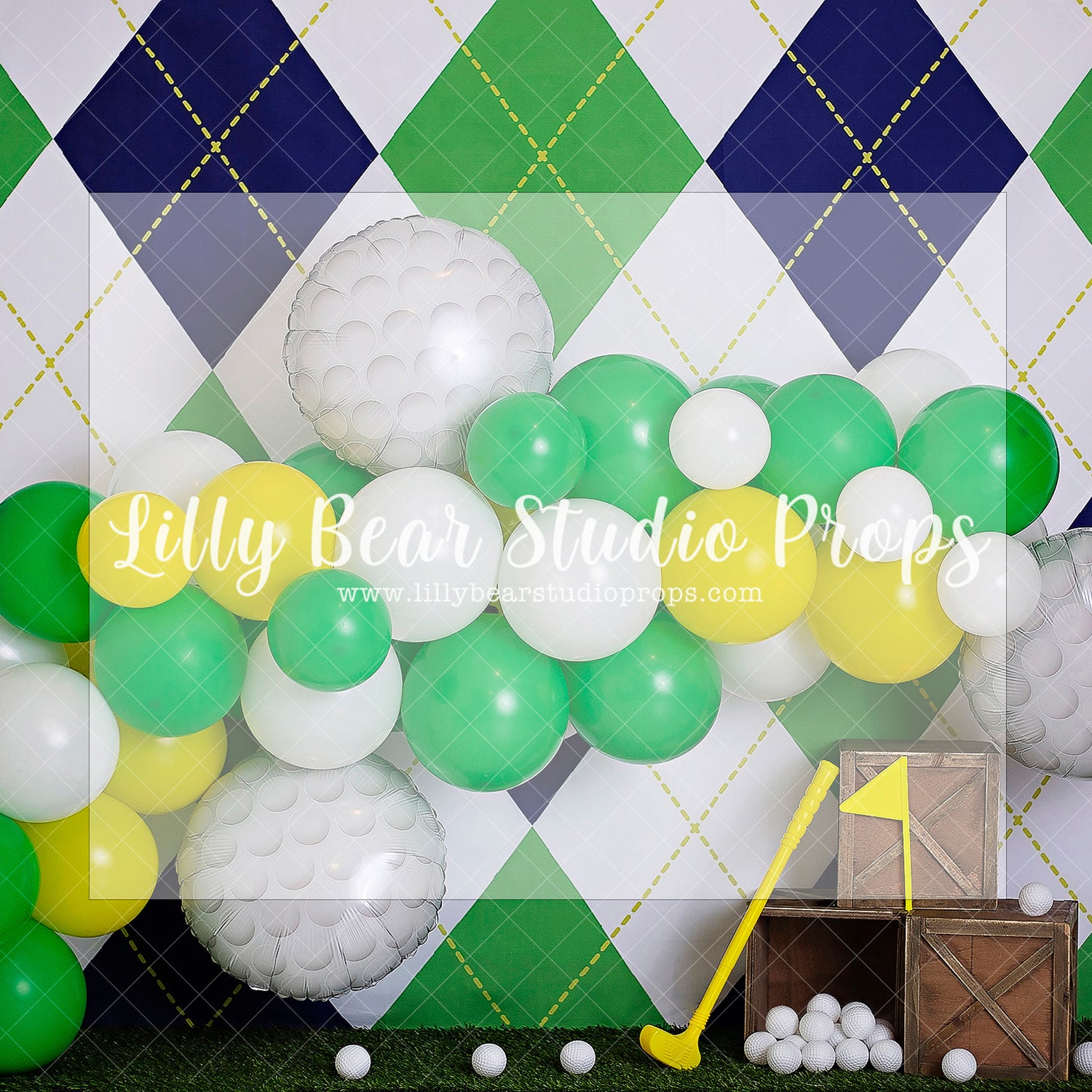 I'll Meet You On The Green - Lilly Bear Studio Props, golf, golf balls, golf cart, golf club, golf country club, golf course, golf driver, golf shoes, golf star, putter