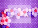 PURPLE POLKAPARTY - Lilly Bear Studio Props, pink, pink and purple, polka dot, polka dots, purple polka dot, Wrinkle Free Fabric