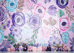 FLORALUNA - Lilly Bear Studio Props, floral, floral and lace, floral garden, girls, girls birthday, glitter, lantern, pink and purple, pink and purple floral, pink flowers, purple flowers, Wrinkle Free Fabric, yellow daisies