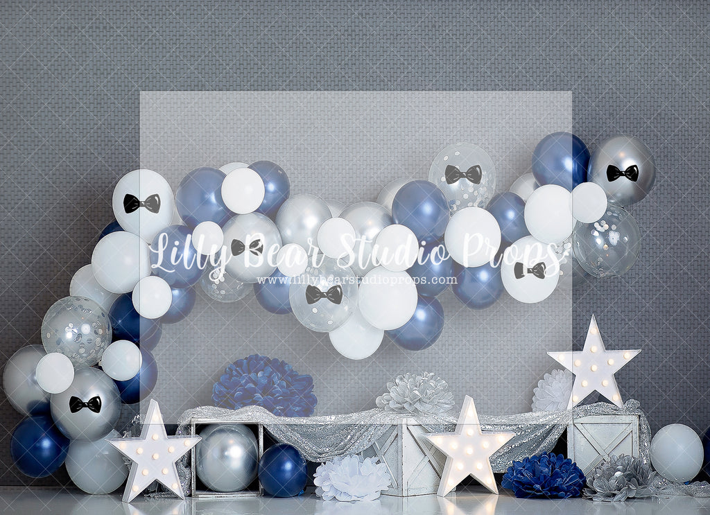 A Gentlemans Party - Lilly Bear Studio Props, baby boss, boss, boss baby, bow tie, grey and blue, mister, mister one, mr.heartbreaker, mr.onederful, navy blue, one-derful, silver, silver and blue, stars